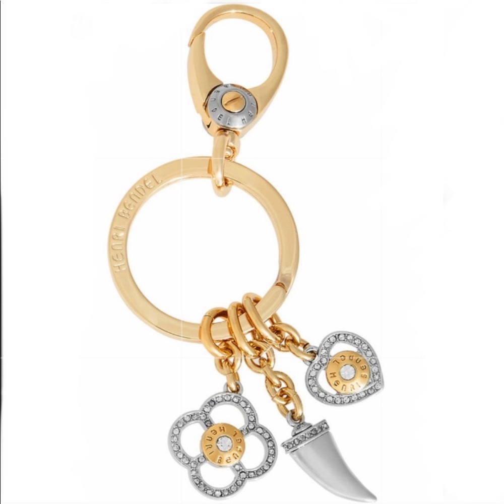 Henri Bendel crystal charmed key fob/keychain